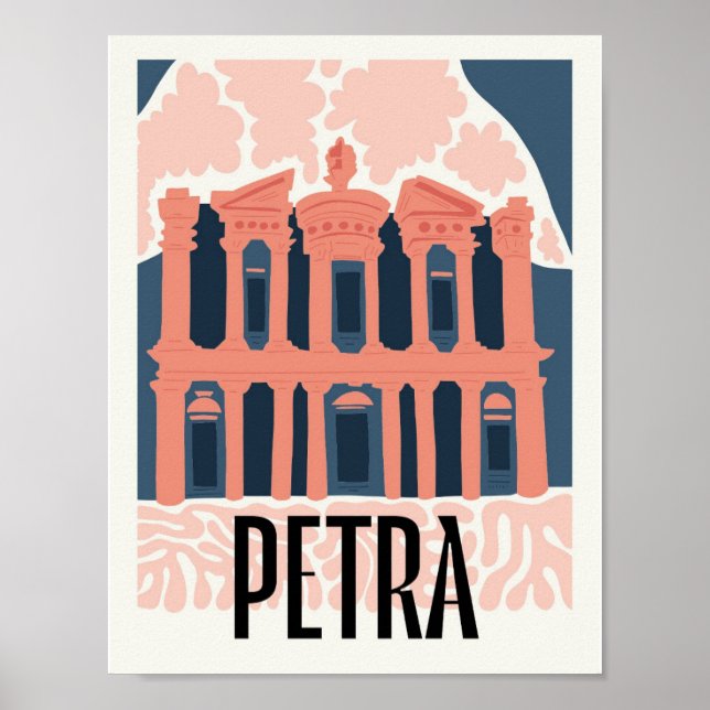Petra Jordan abstrakte Reise Poster (Vorne)