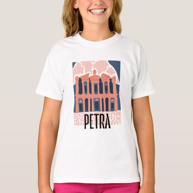 Petra Jordan abstrakte Reise T-Shirt (Vorderseite)
