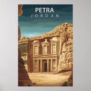 Petra Jordan Antike Rose City Al-Khazneh Poster