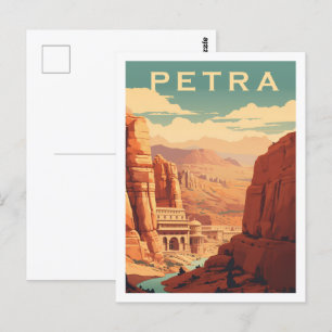 Petra Jordan Berühmter Reiseort aus der Vergangenh Postkarte