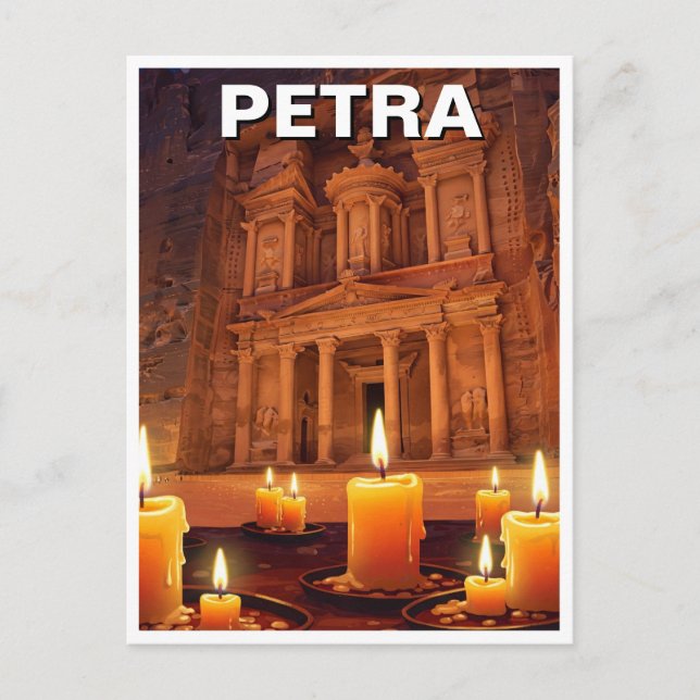 Petra Jordan Candles Night Postkarte (Vorderseite)