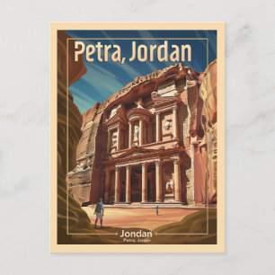 Petra, Jordan Reise in die Vergangenheit Postkarte