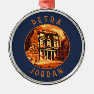Petra Jordan Retro Distressed Circle Ornament Aus Metall