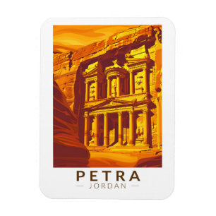 Petra Jordan Sunset Travel Art Vintag Magnet