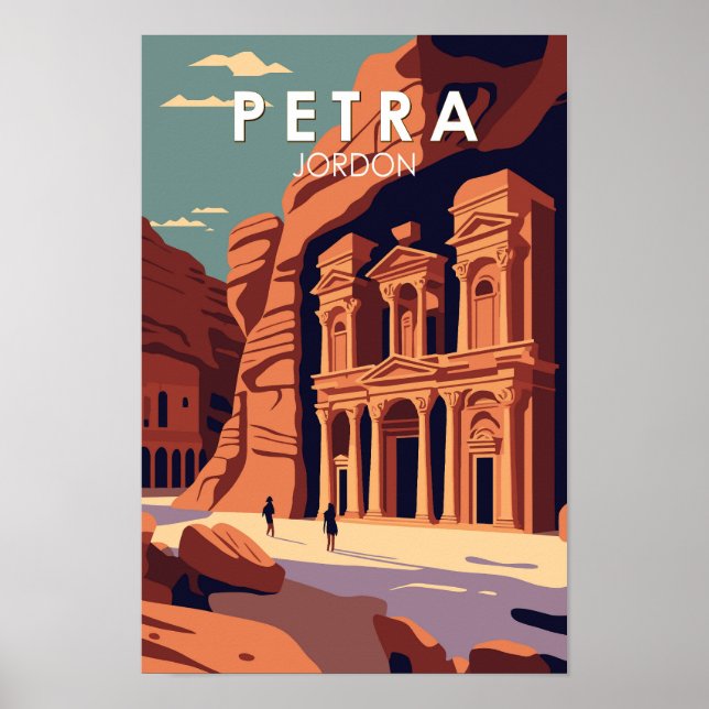 Petra Jordan Travel Art Vintag Poster (Vorne)