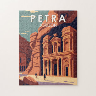 Petra Jordan Travel Art Vintag Puzzle
