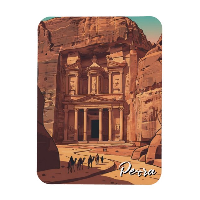 Petra Jordan Travel Magnet (Vertikal)