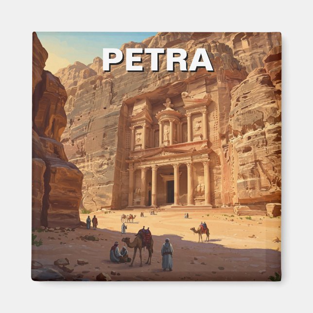 Petra Jordan Travel Magnet (Vorne)