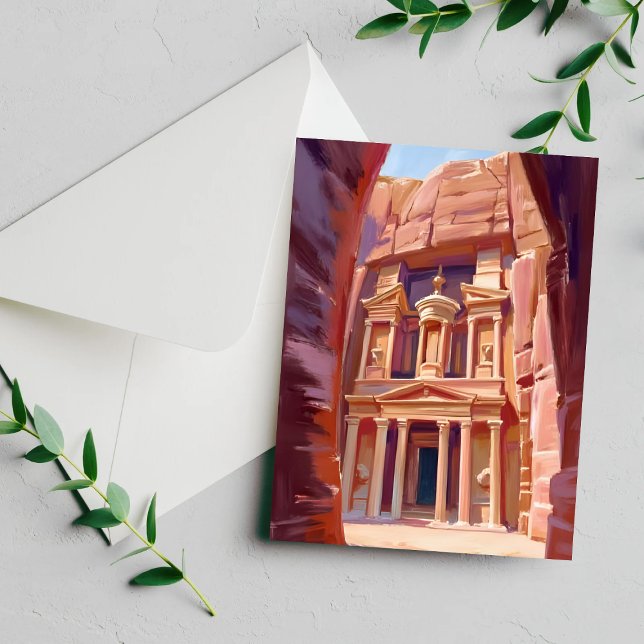 Petra Jordan Travel Painting Card (Von Creator hochgeladen)