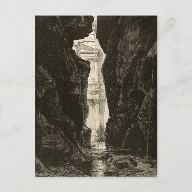 Petra Jordan UNESCO Kulturerbe Grabung Postkarte (Vorderseite)