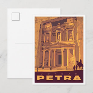Petra Jordan Vintage Reise Postkarte