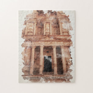 Petra Jordan Watercolor Art Puzzle