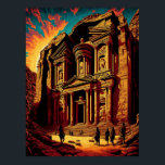 Petra Jordan Wonders of the World Pop Art Poster<br><div class="desc">Eine künstlerische Pop-Kunstdarstellung von Petra Jordan, feiert die Schönheit eines der Sieben Weltwunder mit dieser lebhaften und bunten Pop-Kunstdarstellung von Petra, Jordanien. Dieses Druckwerk ist ideal für die Dekoration Ihrer Zuhause oder Ihres Büros und bringt Sie jedes Mal in die atemberaubende Wüstenstadt. Über Petra liegt die "Rose City", eingebettet in...</div>