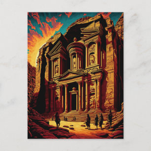 Petra Jordan Wonders of the World Pop Art Postkarte