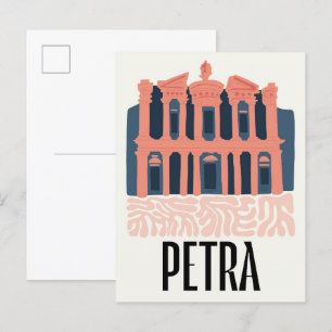 Petra Jordania abstrakte Reise Postkarte