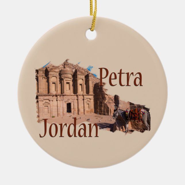 Petra, Jordanien: Das Kloster Keramik Ornament (Vorne)