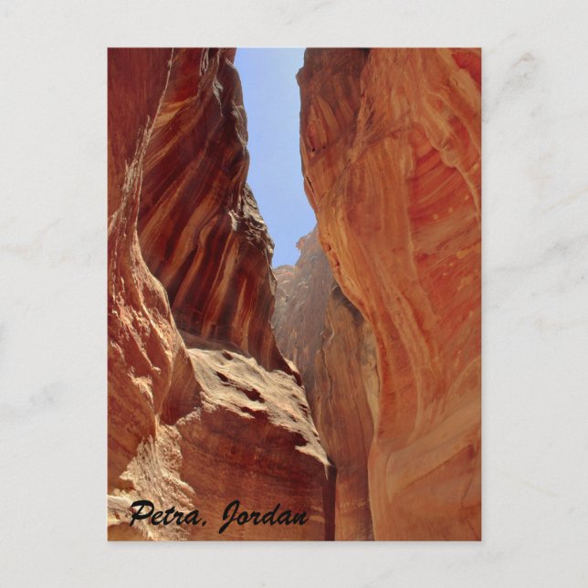 Petra, Jordanien, Slot Canyon Postkarte (Vorderseite)