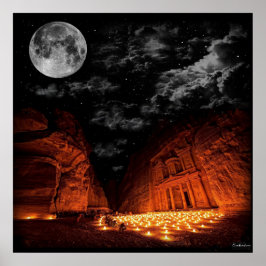 Petra Super Moon Poster