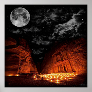 Petra Super Moon Poster