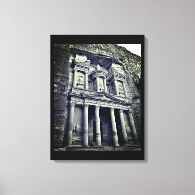 Petra Treasury Gebäude Leinwanddruck (Vorderseite)