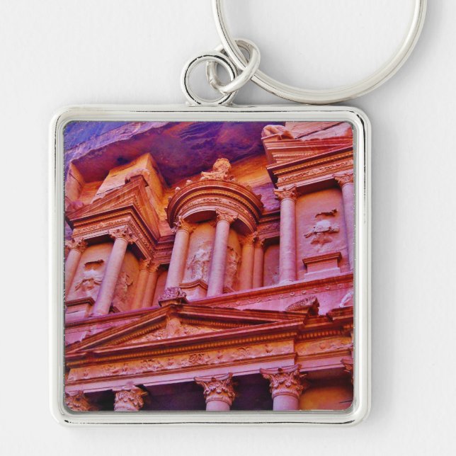 Petra Treasury Gebäude Schlüsselanhänger (Vorne)