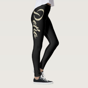Petra white gold Handwriting Hose Leggings