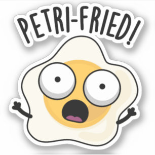 Petri-fried Funny Fried Egg Pun Aufkleber