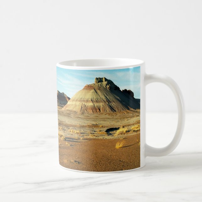 Petrified Forest Desert Arizona Landschaftsbild Fo Kaffeetasse (Rechts)
