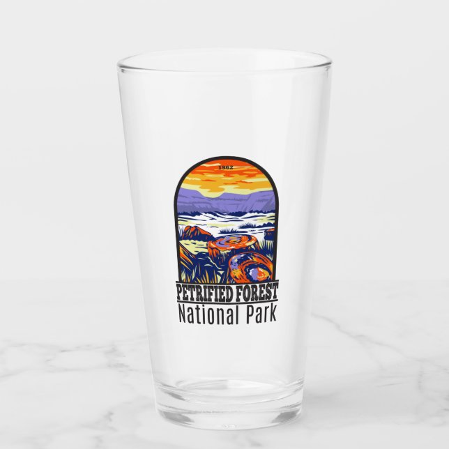 Petrified Forest National Park Arizona Vintag Glas (Vorderseite)