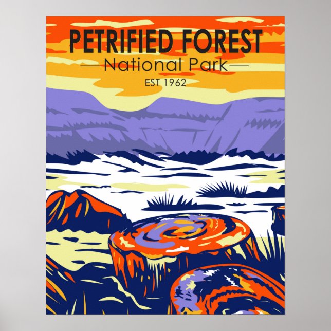 Petrified Forest National Park Arizona Vintag Poster (Vorne)