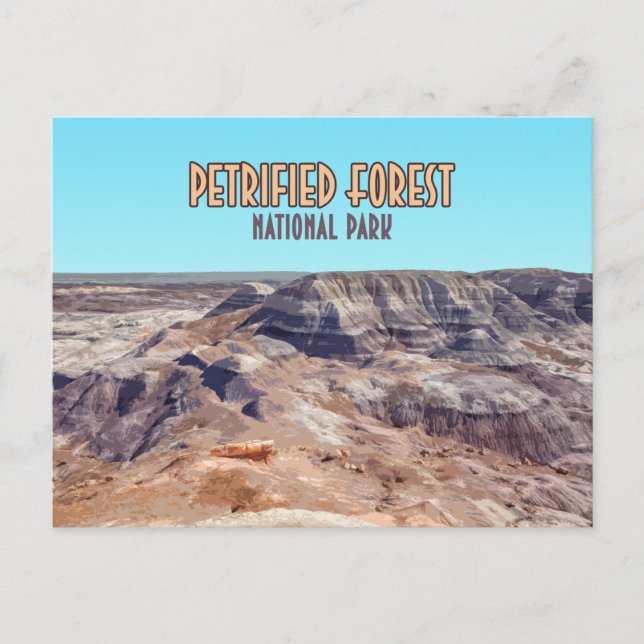 Petrified Forest National Park Arizona Vintag Postkarte (Vorderseite)