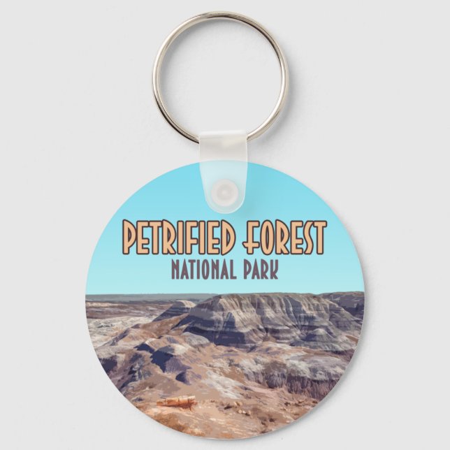 Petrified Forest National Park Arizona Vintag Schlüsselanhänger (Vorderseite)