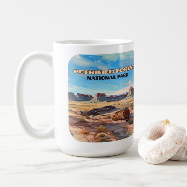 Petrified Forest National Park Arizona Wüste Kaffeetasse (Mit Donut)