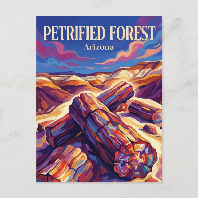 Petrified-Forest-Nationalpark Arizona Postkarte (Vorderseite)