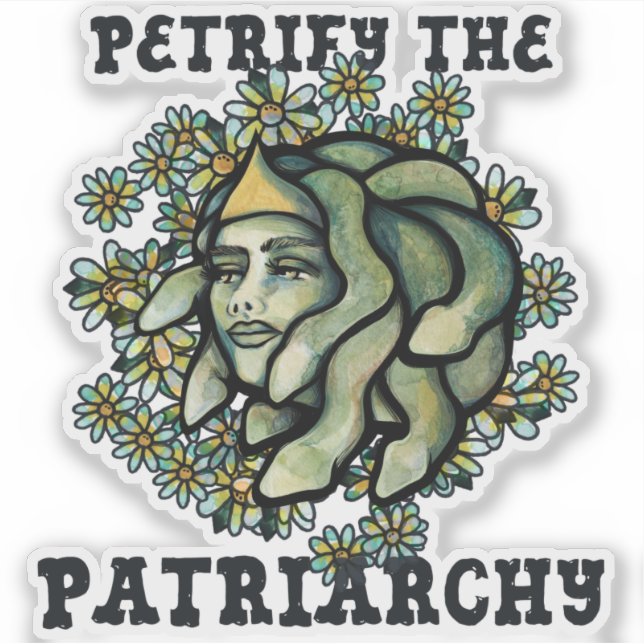 Petrify the Patriarchate Medusa Gorgon Aufkleber (Vorderseite)