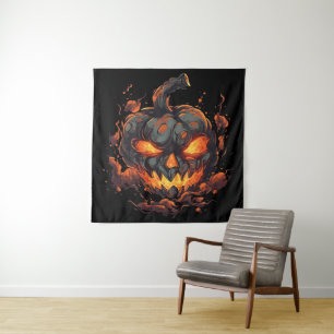 Petrifying Pumpkin Wandteppich