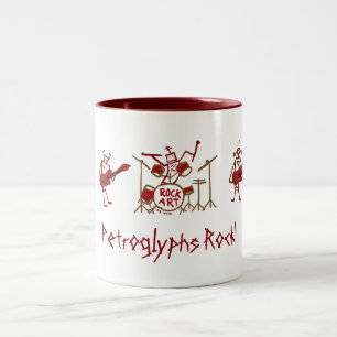 Petroglyhs Felsen-Band-Tasse Zweifarbige Tasse