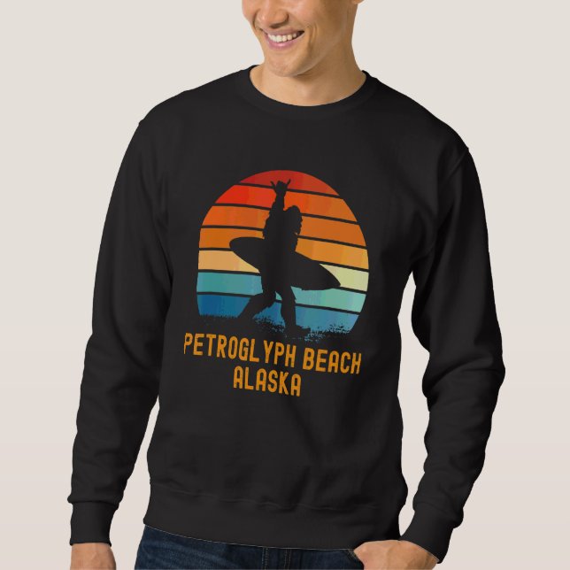 Petroglyph Beach Alaska Sasquatch Souvenir 1 Sweatshirt (Vorderseite)