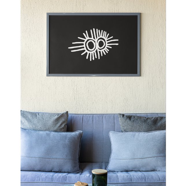 Petroglyph einer Sonnenfinsternis und eines Mondes Poster (Von Creator hochgeladen)