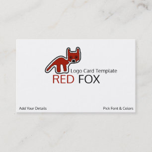 Petroglyph Fox Symbol - Red Fox Visitenkarte