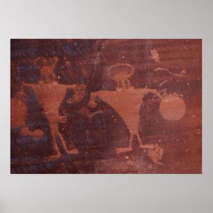 Petroglyph in Moab, Utah Poster