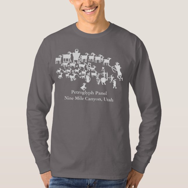 Petroglyph Panel Der große T - Shirt der Jagd (Vorderseite)