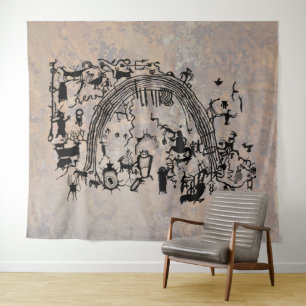 Petroglyph Panel - Rochester Creek, Utah Wandteppich