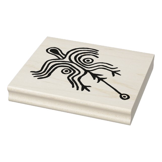 Petroglyph Rock Art Shaman Rubber Briefmarke Gummistempel (Stempel)