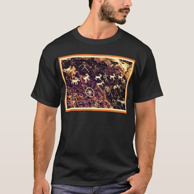 PETROGLYPHE-NEVADA-WÜSTEN-AMERIKANER-SÜDWESTEN T-Shirt (Vorderseite)