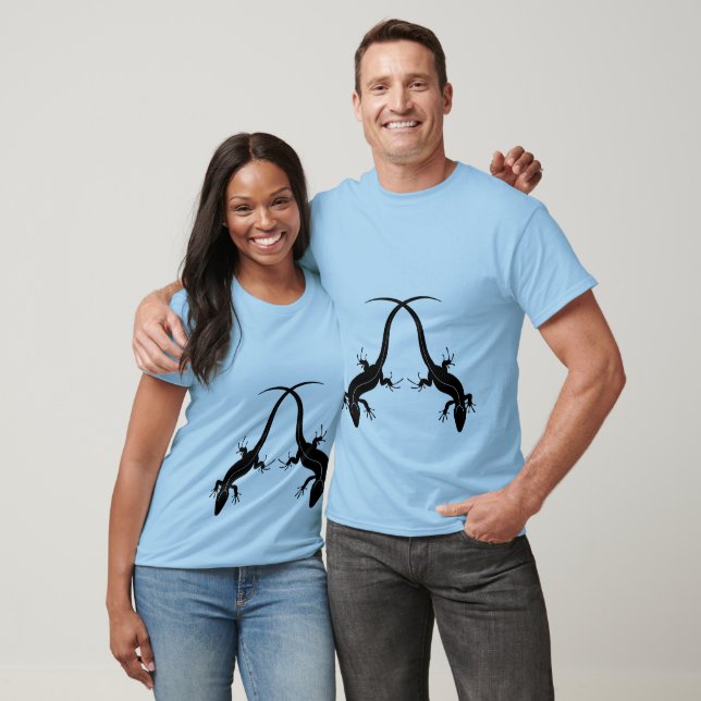 Petroglyphen Höhlenbewohner Schwarze Wüstenechsen T-Shirt (Unisex)