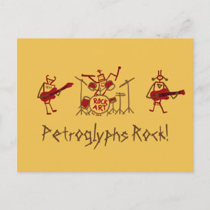 Petroglyphen Rock Band Post Card Postkarte