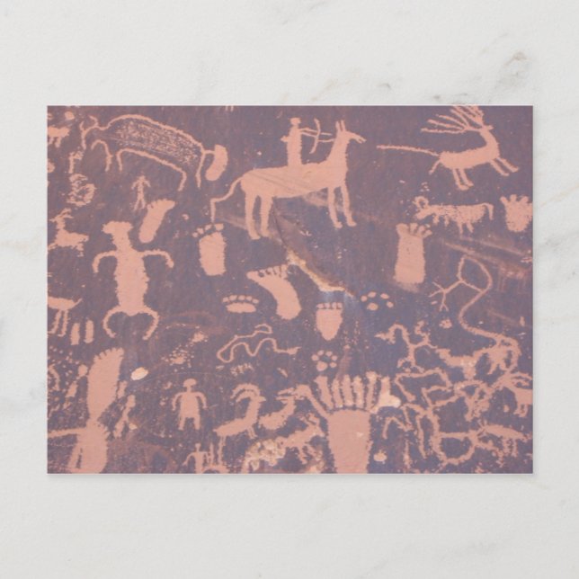 Petroglyphen Rock Postcard Postkarte (Vorderseite)