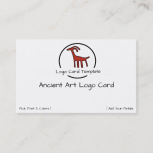 Petroglyphen Rote Ziege Logo Visitenkarte