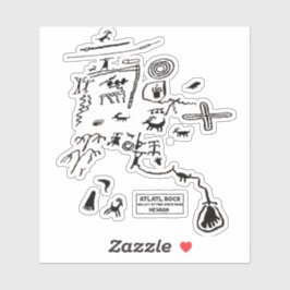 Petroglyphs at Atlatl Rock at Valley of Fire State Aufkleber